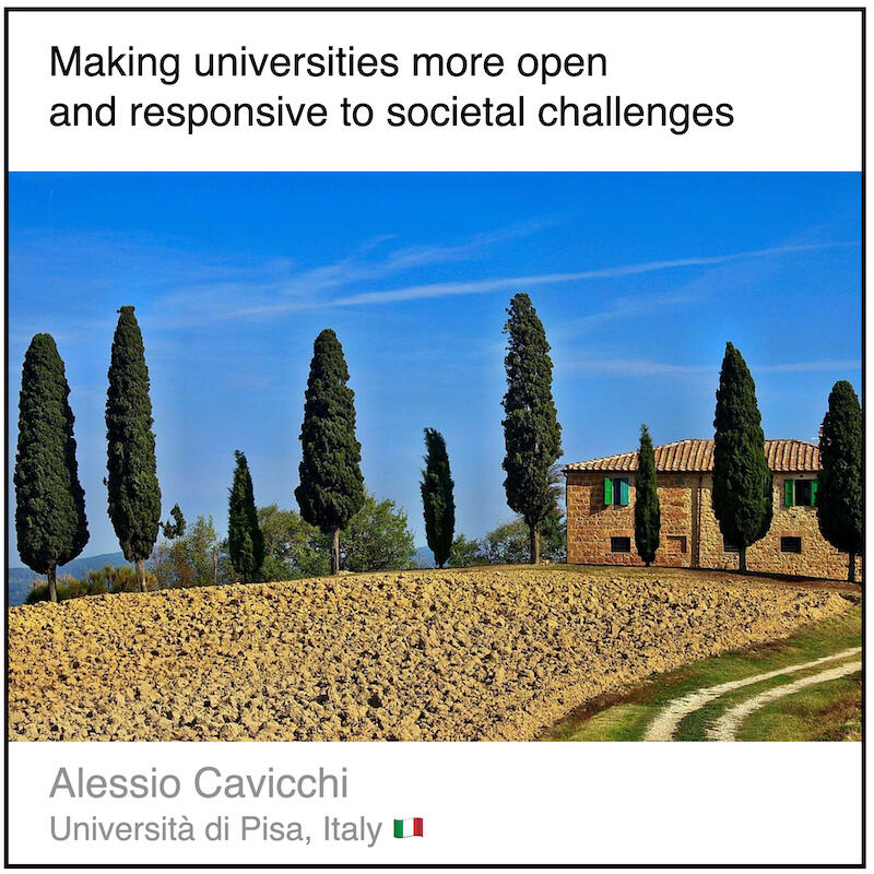 Read or download the PDF with the title "Making universities more open and responsive to societal changes" written by Alessio Cavicchi from Università di Pisa in Italy.